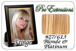 #27/613 Dark Blonde w/ Platinum Pro Fringe Clip In Bangs