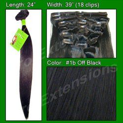 #1b Off Black - 24 inch Remy