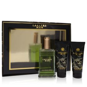 Caesars by Caesars Gift Set - 4 oz Cologne Spray + 3.3 oz Shower Gel + 3.3 oz After Shave Balm