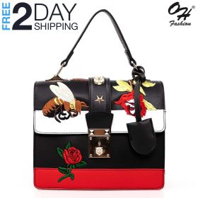OH Fashion Handbag Shoulder Bag Crossbody, Edgy in Black