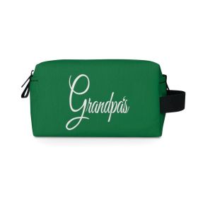 Accessories Bag Travel Pouch, Grandpa Print - Self Care Gift For Him - Green