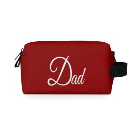 Accessories Bag Travel Pouch, Dad Print - Self Care Gift For Him - Red