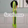 Highlight Fluorescent Pink Green Yellow Hair Braid Wig Nightclub Braid Hair Ring Party Braid Ponytail Hair Extensions Bling Hairpieces