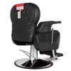 PVC Leather Case ABS Armrest Shell 300lbs Load-Bearing Disc With Footrest Can Be Put Down Barber Chair Red And Black
