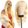 Sable Hub 613 Blonde 13x4 Lace Front Wig Straight Human Hair Pre Plucked Brazilian Human Hair Wigs for Women 613 Blonde Transparent Lace Frontal Wig w
