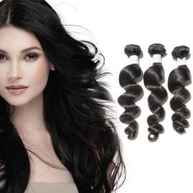 Sable Hub 10A Brazilian Body Wave 3 Bundles Natural Human Hair Bundle | 100% Unprocessed Virgin Body Wave Bundle Hair Extension 150% Density Real Hair (Color: Black, size: 10" + 12" + 14" Bundles)