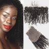 Sable Hub Frontal Lace Kinky Curly Women Hair Bundle Natural Human | 100% Unprocessed Brazilian Transparent 13XHD Virgin Kinky Curl Pre Plucked Baby H