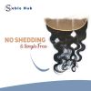 Sable Hub Frontal Lace Body Wave Women Hair Bundle | 100% Unprocessed Brazilian Hair Virgin Body Wave Pre Plucked Baby Hair Extension Ear to Ear Front