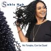 Sable Hub Frontal Lace Kinky Curly Women Hair Bundle Natural Human | 100% Unprocessed Brazilian Transparent 13XHD Virgin Kinky Curl Pre Plucked Baby H