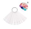 Nail Swatches  1 Set Total 50 Tips Plastic Nail Swatches Clear Sticks Nail Art Supplies for Nail Art Polish Display and Home DIY, Transparent with Met