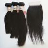 Sable Hub 10A Brazilian Straight Hair 4 Bundles Natural Human Hair Bundle | 3 Straight Bundles + 1 Lace Front Closure 4x4 free part | 100% Unprocessed