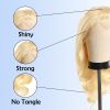 Sable Hub 613 Blonde 4x4 Lace Front Closure Wig Straight Human Hair Brazilian Human Hair Wigs for Women Pre plucked 150 Density 613 Blonde Transparent