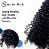 Sable Hub Frontal Lace Kinky Curly Women Hair Bundle Natural Human | 100% Unprocessed Brazilian Transparent 13XHD Virgin Kinky Curl Pre Plucked Baby H