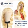 Sable Hub 613 Blonde 13x4 Lace Front Wig Straight Human Hair Pre Plucked Brazilian Human Hair Wigs for Women 613 Blonde Transparent Lace Frontal Wig w